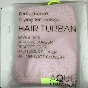 Aquas Original Performance Drying Technology Hair Turbin (10”x27”) in Pink - New